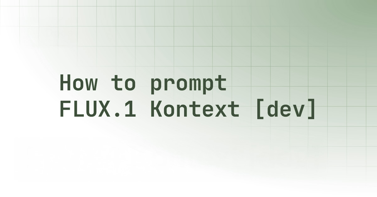 How to prompt Flux Kontext Dev